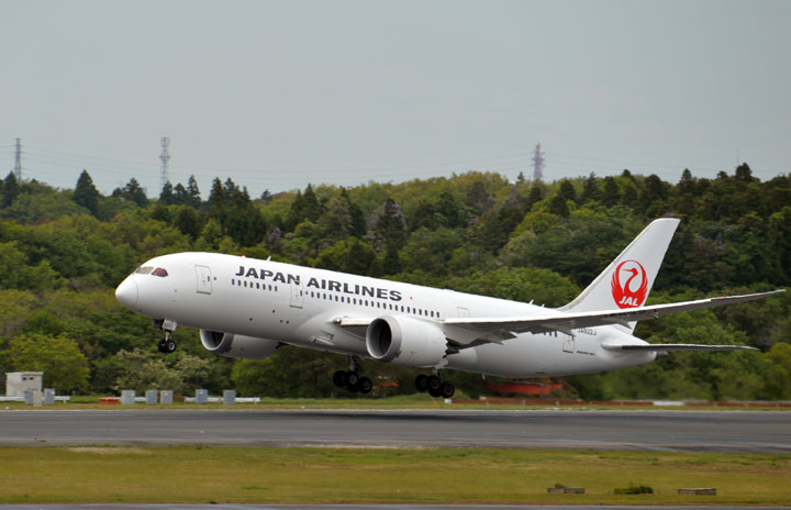 Jal 成田でも787試験飛行 異常なし