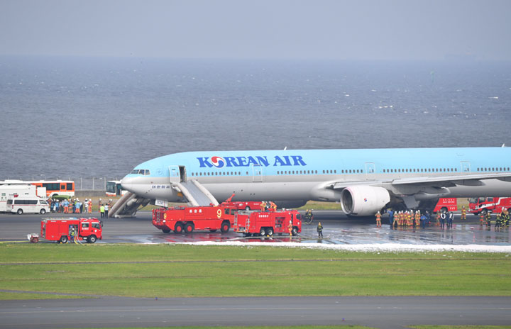 大韓航空の777 タービンディスク破断で火災か 16年5月 羽田の航空事故