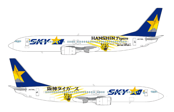 スカイマーク 国際線チャーター便初就航 記念模型 - 航空機