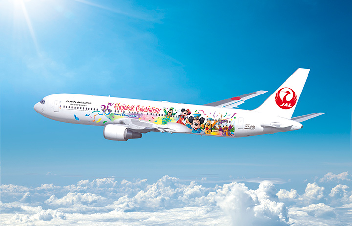 JAL、ディズニーキャラの特別塗装機 開園35周年、6月から国内線