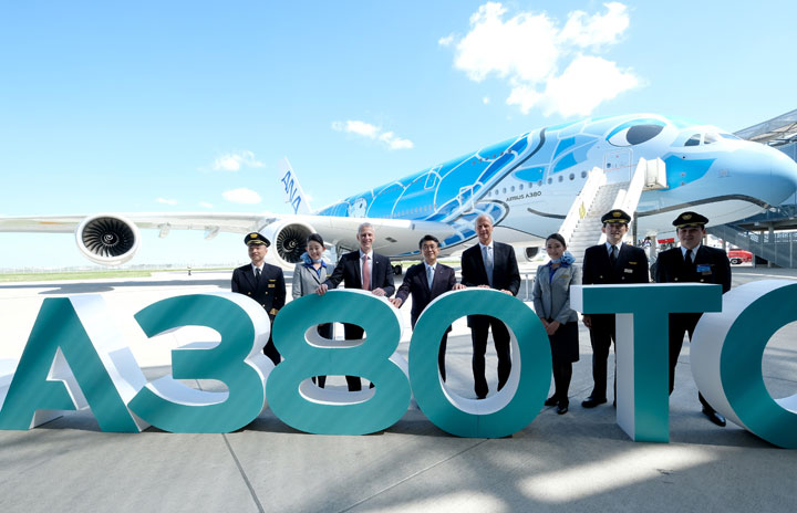 ANA、A380初受領 総2階建て、5月から成田－ホノルル線