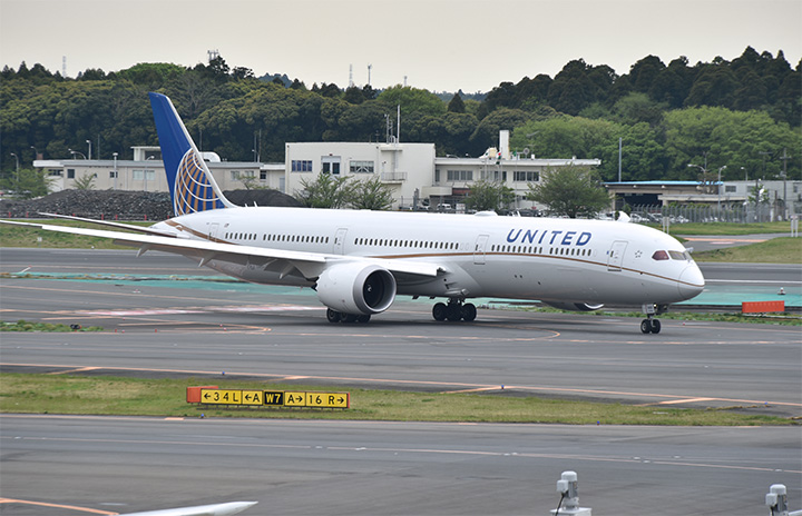 ユナイテッド航空、787-10日本初飛来 成田－ロサンゼルス、機材繰りで