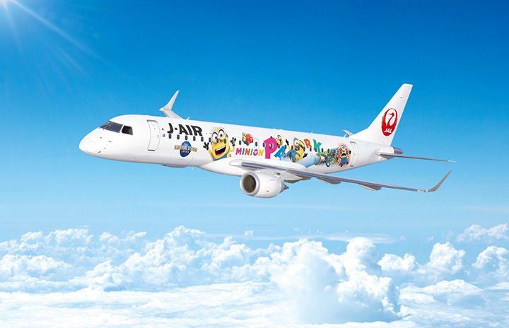 JAL、2代目ミニオンジェット 31日から、ジェイエアE190で