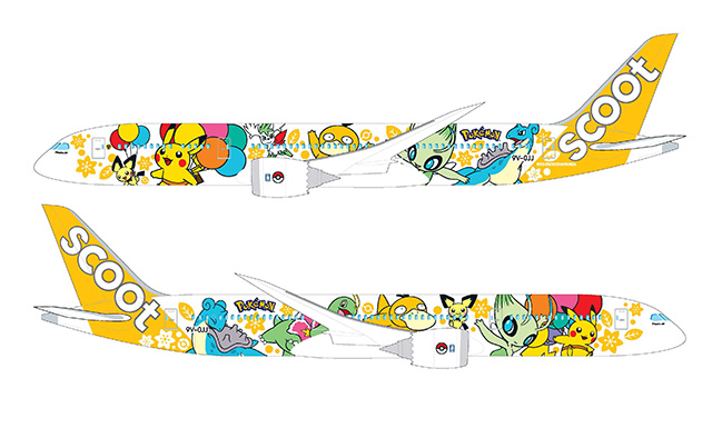 スクートのピカチュウ塗装機、左右異なるデザイン 787-9に7匹、9/9就航