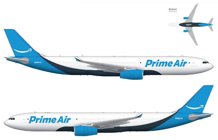 アマゾン、A330貨物機10機導入 ハワイアン航空が運航受託